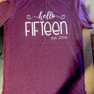 New “Hello Fifteen youth y-shirt